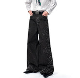 Men's Luxury Leopard Wide-Leg Pants